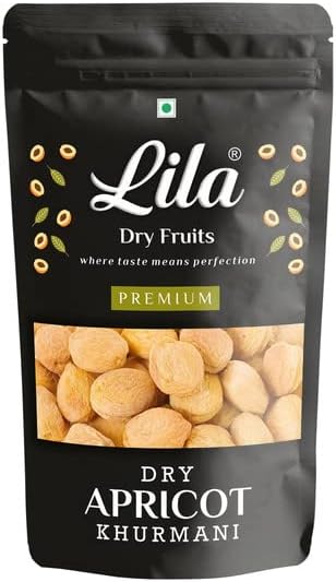 LILA DRY FRUITS Apricots 250 g – 100% Natural Dried Afghani Apricot | Naturally Sweet Khubani, Soft & Chewy | Dry Fruit Khurbani Ideal for Snacking, Baking, Cooking Topping Perfect for Giftings