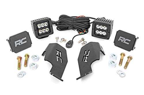 Rough Country Dual 2" Black Series LED Light Lower Windshield Kit...