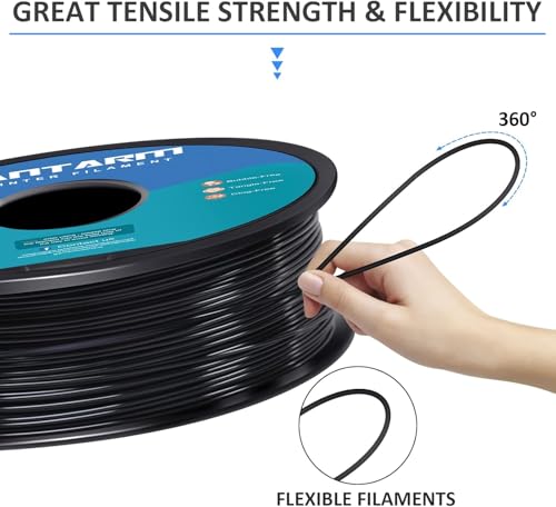 GIANTARM TPU Filament 1,75 mm für Flexible 3D-Drucker 1 kg, schwarz – Bild 5