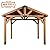 Backyard Discovery Arlington 12x12 All Cedar Gazebo, Walnut, Insulated Steel Roof, Water Resistant, Wind Resistant up to 100 MPH, Withstand 7,886 lbs of Snow