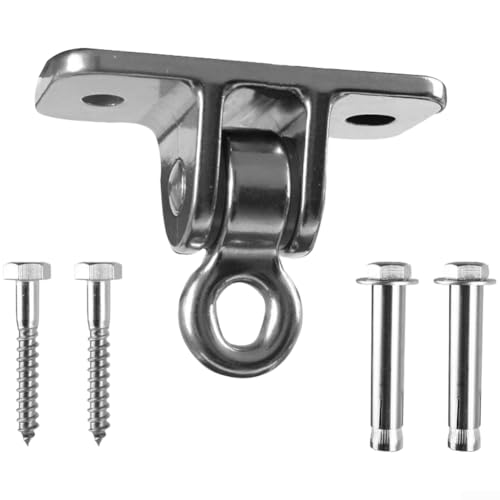 Columpio aéreo de acero inoxidable 304 para yoga, pilates, fitness, sacos de arena para columpios al aire libre, resistente, capacidad de carga de 850 kg (D)