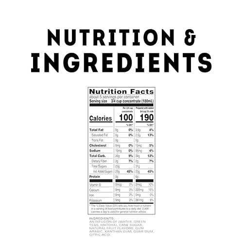 TAZO Green Tea Matcha Latte Concentrate, Sweetened with Notes of Honeydew Melon & Tropical Fruit, for Hot or Iced Lattes, Mocktails, Easy-to-Serve, 32 oz Carton (Pack of 2) - Thumbnail 2