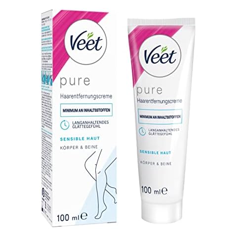 Veet PURE Haarentfernungscreme Körper & Beine, Sensible Haut, 100ml Cover
