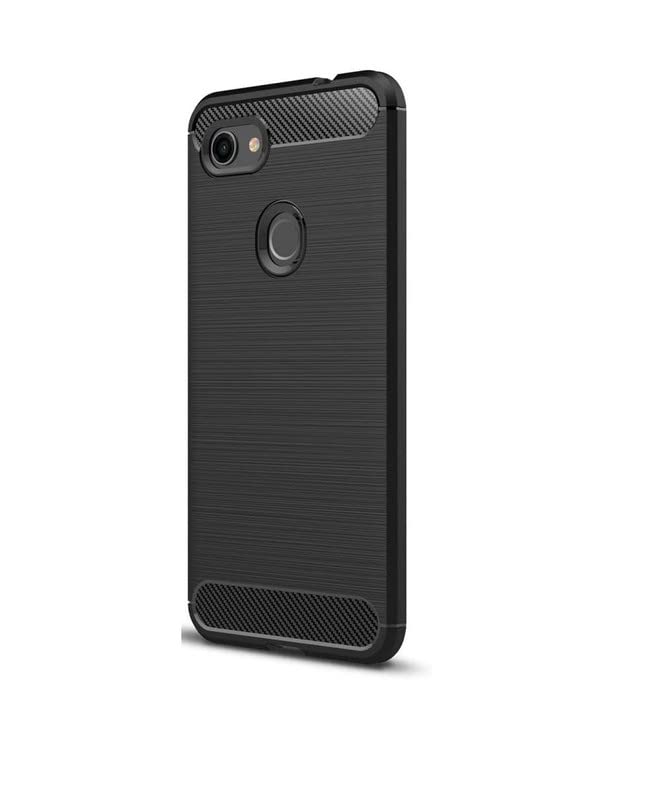 Image of NPRC Hybrid Ultra Slim Protective Case TPU Non-Slip Carbon Fiber Texture Shockproof Case Cover for Google Pixel 3 XL - Black