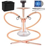 👍[Verbesserter Genuss] Alle Anschlussöffnungen sind mit Dichtungen versehen, damit kein Rauch entweichen kann. Ein Edelstahl Tauchrohr mit eingebautem Diffusor sorgt für eine optimale Belüftung und reduziert gleichzeitig den Lärm, damit Sie den dicken Rauch in Ruhe und Frieden genießen können.