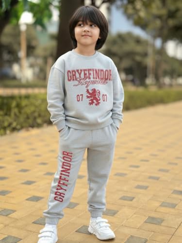 Image of Nap Chief Kids Cotton Harry Potter Gryffindor Co-ord set for Boys & Girls, Sweatshirt and Joggers Clothing Set for Casual Wear