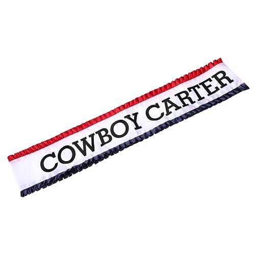 Cowboy Carter Sash with Red and Blue Frills