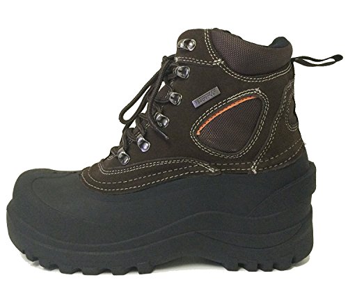 VC607S Men's Winter Boots Snow Leather Cold Weather Thermolite Waterproof Hiking Insulated Work Shoes Brown