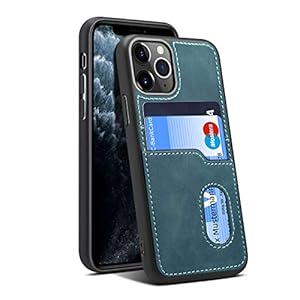 Kaarthouder case voor iPhone 12 hoes/iPhone 12 Pro hoes, extra dun, stootvast, slim beschermhoes, premium portefeuille…