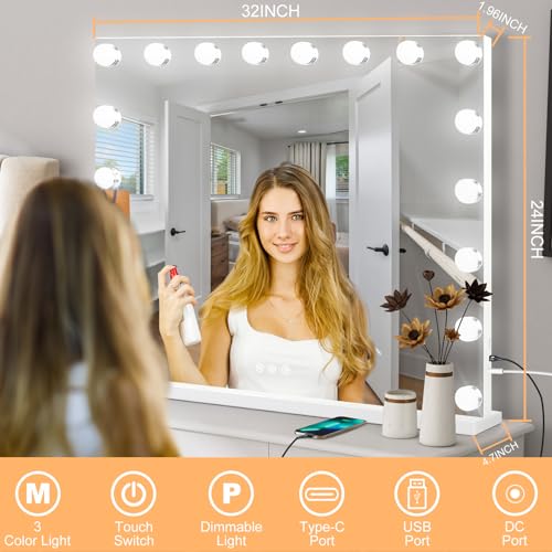 LED Vanity Mirror with Bluetooth