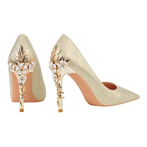 JOEupin Stiletto High Heel Shoes for Women Pointed Closed Toe Classic Slip On Dress Pumps