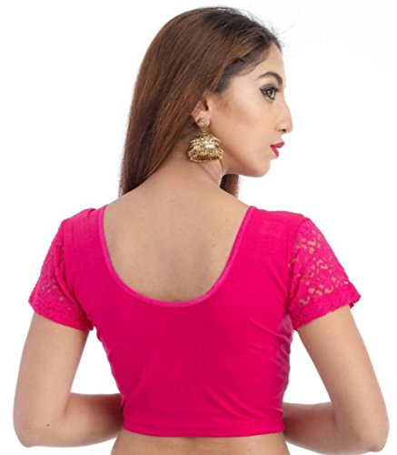 Image of Fressia Fabrics Women's Stretchable Readymade Saree Blouse Crop Top Choli