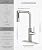 FORIOUS Waterfall Kitchen Faucet with Pull Down Sprayer, 5 Spout Modes Brushed Nickel Stainless Steel Single Handle 360° Swivel Kitchen Sink Faucet with Deck Plate for 1 or 3 Hole for Bar Farmhouse