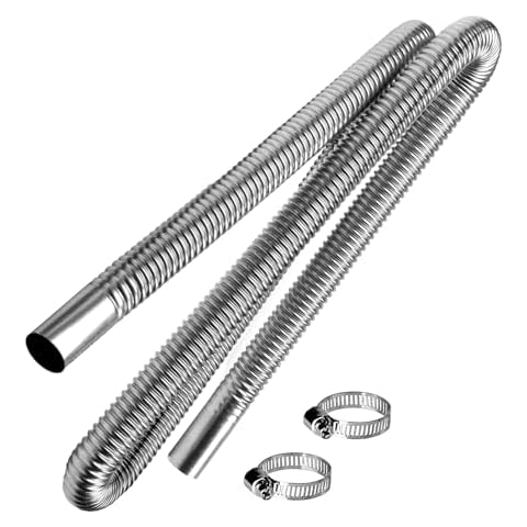 KXKZREN Stainless Steel Exhaust Pipe 24.5mm Inner Diameter Exhaust Extension Tube for Air Diesel Parking Heater, Fit to 24mm Thru Hull Exhaust Tube, Length 39.3" Cover