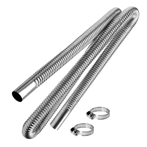 KXKZREN Stainless Steel Exhaust Pipe 24.5mm Inner Diameter Exhaust Extension