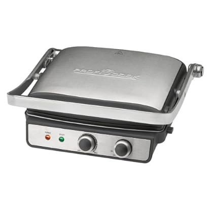 Profi Cook Kontaktgrill PC-KG 1029 Elektrogrill im Edelstahl-Gehäuse, 180° Öffnung zum Grillen auf doppelter Fläche…