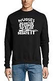 Photo Gallery atspauda nurses we can t fix stupid but we can sedate it, maglione in cotone nero, nero , xxl Photo Gallery atspauda nurses we can t fix stupid but we can sedate it, maglione in cotone nero, nero , xxl