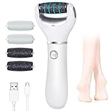 Pedicura Eléctrico Lima Pies ENONEO Lima Electrica Pies Profesional Recargable Eliminar Callos y Durezas Pies Pedicura Lima Pies con 4 Recambios 2 Velocidades Pedicura Electrico Pies (Blanco)