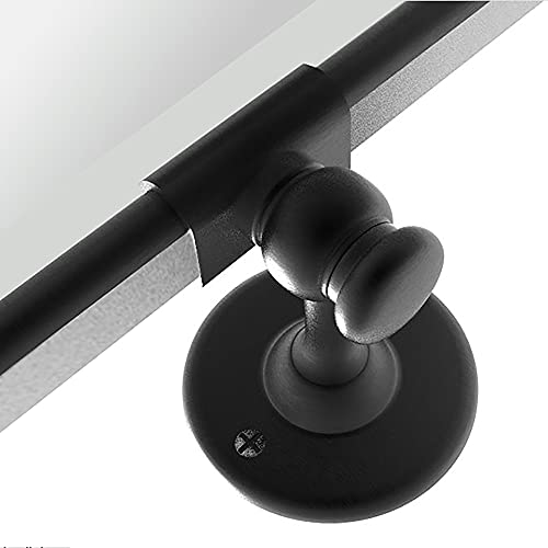 Tehome 24X38 Horizontal Farmhouse Pivot Mirror Tilting Black Metal Framed Pivot Rectangle Bathroom Mirror Rounded Rectangluar Tilting Beveled Vanity Mirrors For Wall #TOP3