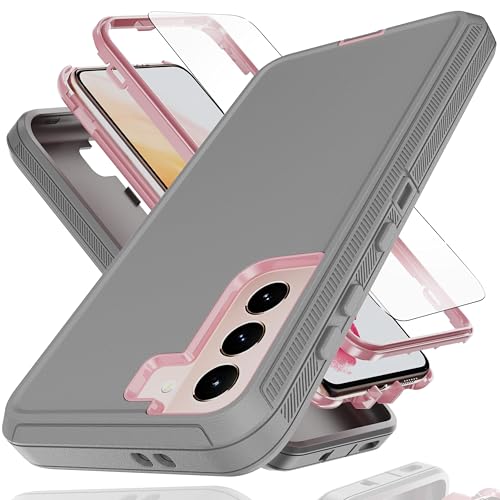 Coque Samsung S23 FE gris rose antichoc avec protection écran intégrée