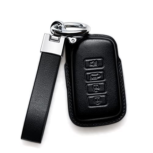 Smyfob for Lexus Key fob Cover Leather Lanyard Keychain Protector Holder Car Key case Accessories