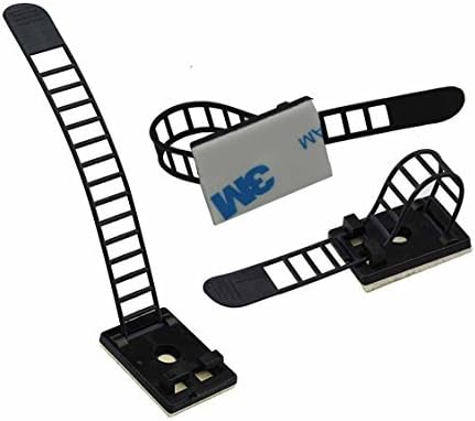 Eiito Wire Clip Cable (pack of 20) Clamp Adjustable Self-Adhesive Nylon Cable Multipurpose Cable Tie Mount for wire management