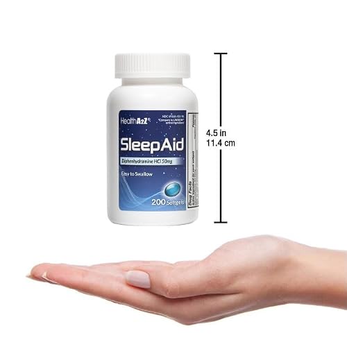 HealthA2Z® Sleep Aid | Diphenhydramine 50mg | 200 Softgels | Supports Deeper | Restful Sleeping
