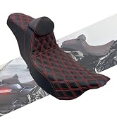 Harley Davidson ダンデムシート二人乗り Amazon | HCmotorku バイク シート タンデムシート ピリオンシート