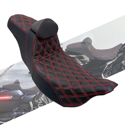 ハーレー タンデムシート 2009-2023 対応 Amazon | HDBUBALUS バイク シート フロント ダブルシート 乗手 乗り手