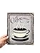 Vintage Wall Decor w/Coffee Design, Retro 12 x 9 'Coffee for 5 Cents' Metal Sign, Vintage Tin Signs for Coffee Lovers, Unique Coffee Sign for Mom, Sister, Friend or Coworker, Quirky Tin Home Decor