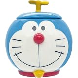 サンアート 「 ドラえもん Doraemon 」 立体 キャンディポット キャニスター 蓋付き 保存容器 10×11cm 270mL ダイカット グッズ 雑貨 食器 誕生日プレゼント ブルー SAN4783