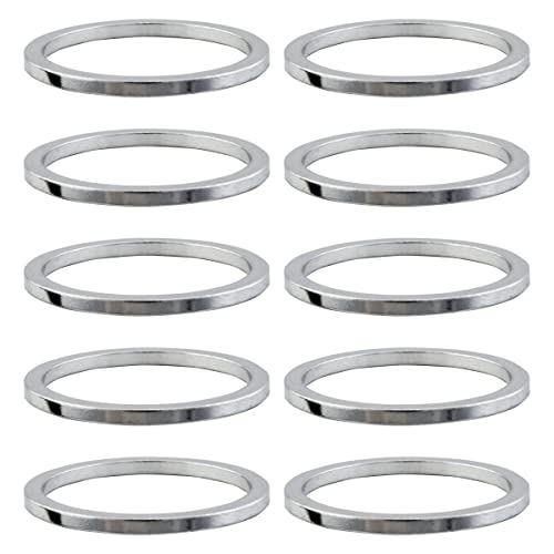 Origin8 Headset Spacers, 2mm x 1\", Silver