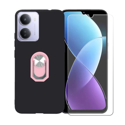 CongJiaLingXi �P�[�X �K�p �� Redmi 15A 5G (6.9") �����O�T�|�[�g+ �����K���X�X�N���[���v���e�N�^�[�A�_��ȃV���R�[���V�F���o���p�[TPU�ی�J�o�[�������,�s���N