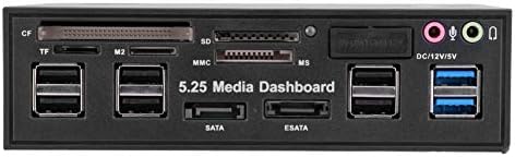PC Card Reader, 5.25inch Computer Host Dashboard Front Panel Internal Memory Card Reader Supooort USB 3.0, M2, SD, MS, MMC, CF, TF