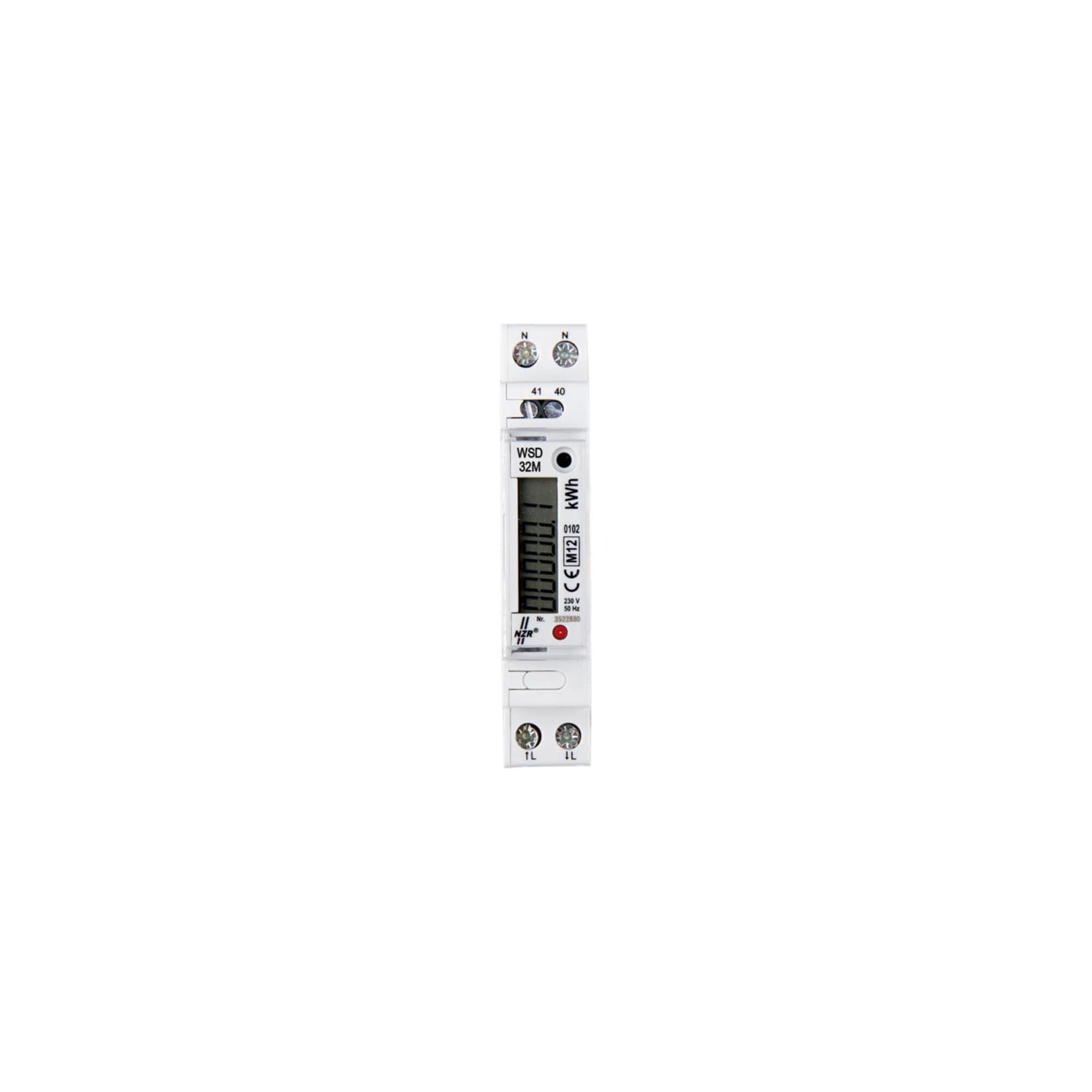 WS-Zähler, 1 x 230 V, 5(32) A, S0, MID NZR ECOCOUNT WSD 32