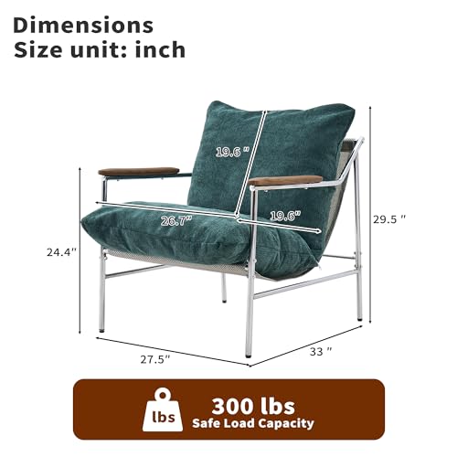 Sillón Chenille Plegable Verde Menta miniatura 2