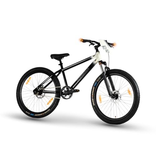Image of HORNBACK ZORQ Mountain Cycle 27.5 Inch | PulsePods DRL + Turn Indicator + Hazard Lights | VeloBlade Aerodynamic Visor | FXK Pro 100mm Lockout Suspension | Single-Speed | Gear Cycle for Men & Women