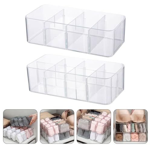 Boîte de rangement vêtements SECFOU 2 pièces en PS à compartiments
