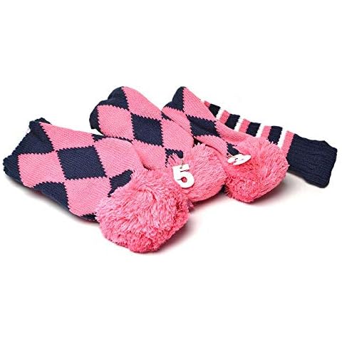 PLUSKER Pink Golf Head Covers Set Cover
