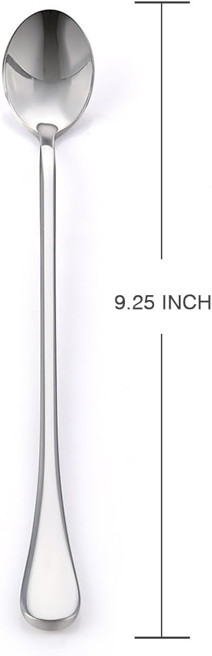 Eslite 9.25-Inch Long Handle Iced Tea Spoon,Stainless Steel Stirring Spoons,8-piece