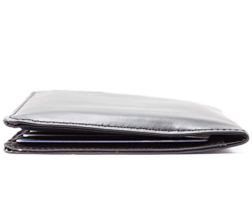 Big Skinny Leather Passport Holder Slim Wallet, Holds Up To 16 Cards And 2 Passports, Black #TOP2