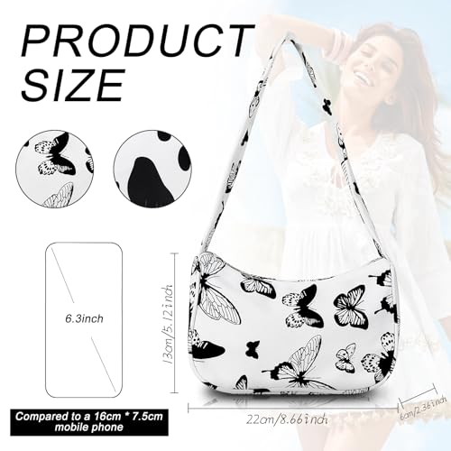 Small Shoulder Bag, Nylon Crescent Bag for Women and Girls, Cute Women's Shoulder Handbags Small Bag2