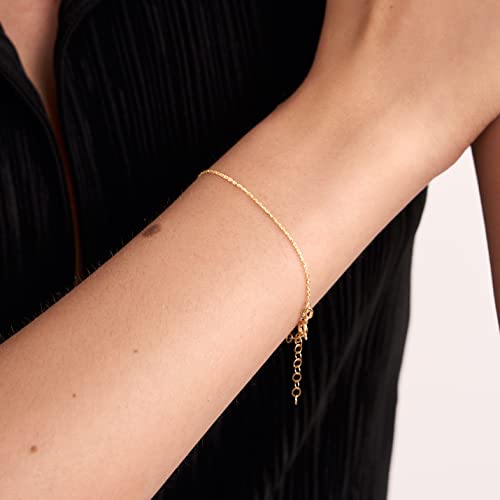 Gelin Thin Chain Bracelet in 14K Solid Gold3