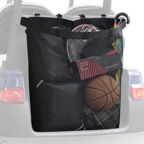 KEMIMOTO Golf Cart Grocery Shopping Storage Bag for 2-Passenger Golf Carts, Compatible with Club Car, EZGO, Drive2, Kandi, Black