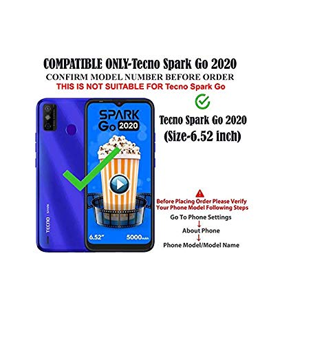 Image of COVERBLACK Transparent Rubber Back Cover for Tecno Spark Go 2020 - Transparent