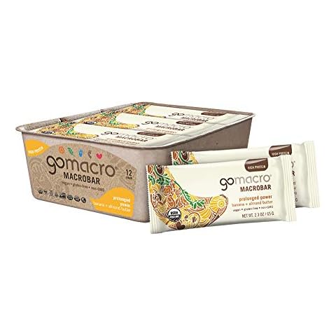 GoMacro MacroBar Organic Vegan Protein Bars Banana + Almond Butter 1.9 Ounce Bars (Pack of 12) Cover