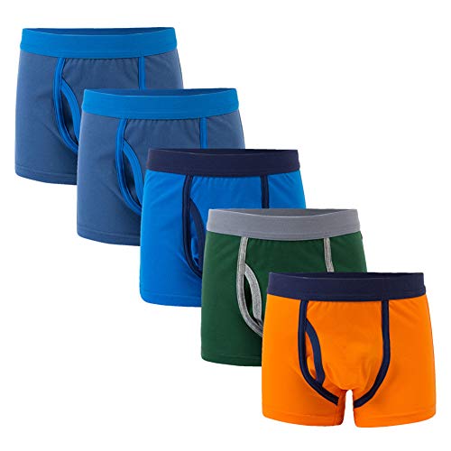 Boxer pour Garçons sous-vêtements en Coton pour Tout-Petits Garçon 5 Pièces De sous-vêtements De Camouflage De Couleur Unie pour Enfants 2-12 Ans (A-3,XS-110cm4-5 Years) Cover