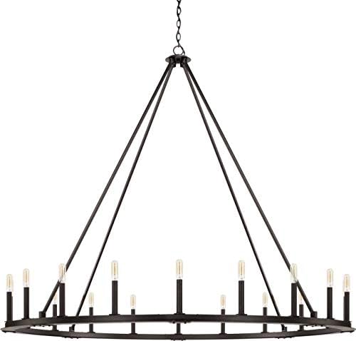 Capital 4913BI Pearson Chandelier, 20-Light 1200 Total Watts, Black Iron