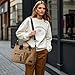 Imagen de DEEVORCA Retro Bolso De Hombro Mujer Casual Bolso Moda Bolsos Cruzados Múltiples Bolsillos Lienzo Bolsas De Mensajero Viajar Trabajar Compras Fiesta Grande Bolso Satchel Caqui