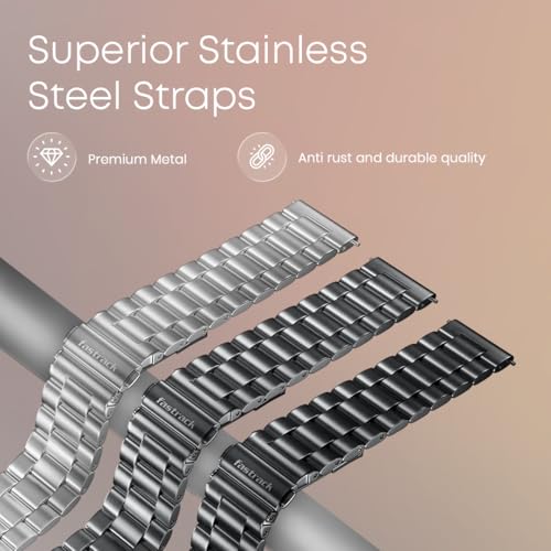 Image of Fastrack Radiant FX1 1.43 inch AMOLED Metal Smart Watch with Functional Crown, BT Calling, AOD, 100+ Sports Modes, Health Tracking, IP68 Water Resistance - Smartwatch for Men & Women (Silver)